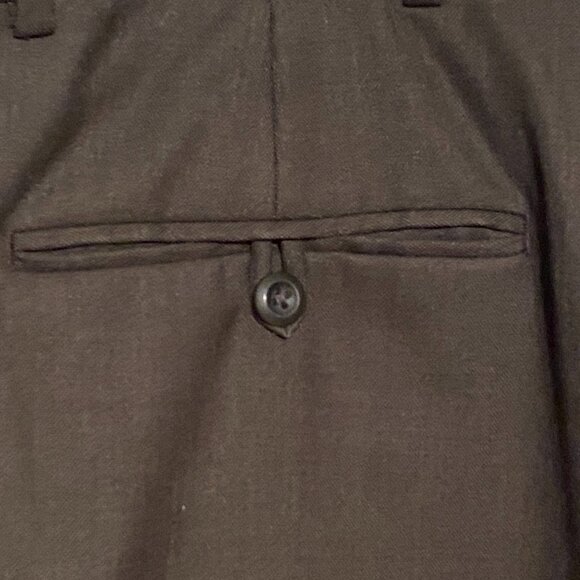 STAFFORD Classic Fit Dark Gray Men's Cuffed Dress Pants Slacks Size 42x30 - Picture 4 of 7